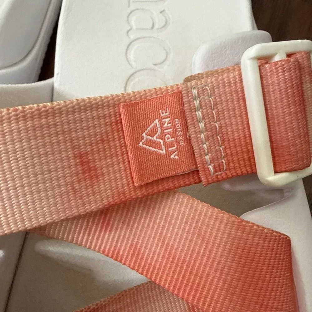 Chaco Alpine Chillos Slides Women 8 Webbing Adjustable Comfort Shoes Beach Coral